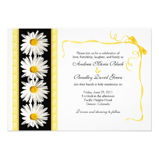 Shasta Daisy Wedding Invitation