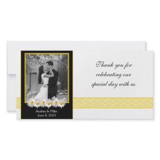 Shasta Daisy Wedding Thank You photocard