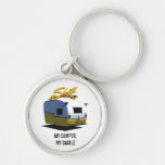 Shasta Vintage Camper - Yellow Key Chain