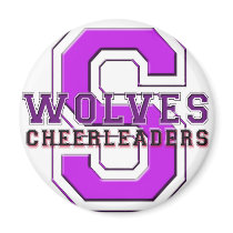 Shasta Wolves Cheerleaders magnets by BettieGirlDesigns Shasta Wolves Cheerleaders magnets