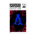 shatter red monogram postage by wolffreeborn shatter red monogram postage