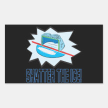 Shatter The Ice Rectangle Stickers