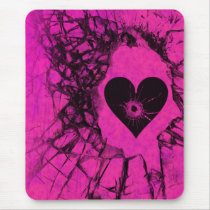 Shattered Broken Heart Gothic Mousepad by darkdreams Shattered Broken Heart Gothic Mousepad