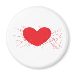 shattered heart fridge magnet