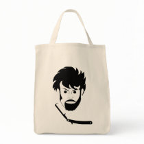 Shave - Man Shaving Beard - Shaved Beard Canvas Bag