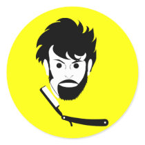 Shave - Man Shaving Beard - Shaved Beard Stickers