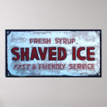 Shaved Ice Vintage sign Print