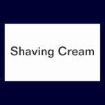Shaving Cream Labels/ stickers