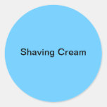 Shaving Cream Labels/ Round Sticker