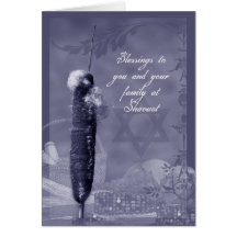 Shavuot Blessings - Shavuot Card With Bullrush & F