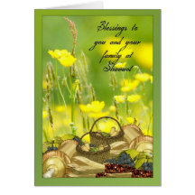 Shavuot Blessings - Shavuot Card With Fiest