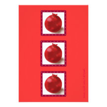 SHAVUOT PARTY INVITATION fun red pomegranates