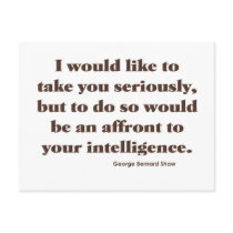 Shaw on Intelligence Post Cards