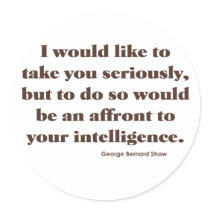 Shaw on Intelligence Stickers