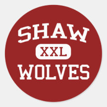 Shaw - Wolves - Middle - Philadelphia Pennsylvania Round Sticker