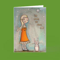 She Believed in Wishing Stars - Greeting Card cards