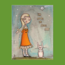 She Believed in Wishing Stars - Post Card postcards