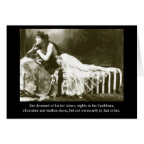 She dreamed of his hot kisses, nights... greeting cards