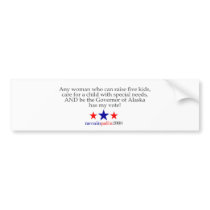 She has my vote - Bumper Sticker bumper stickers by sarahpalintees She has my vote - Bumper Sticker bumper stickers