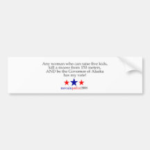 She has my vote bumper sticker