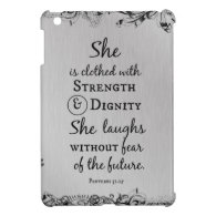 She is Clothed in Strength and Dignity Bible Verse Case For The iPad Mini