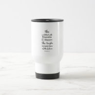 She is Clothed in Strength and Dignity Bible Verse Mug