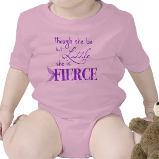 Though She Be But Little, She is fierce Shakespeare Baby Infant Bodysuit