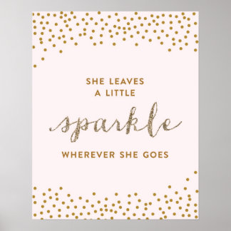 She Leaves a Little Sparkle - Premiumd Canvas Poster