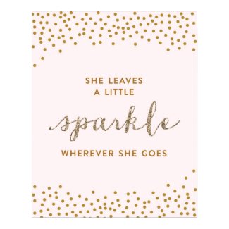 She Leaves a Little Sparkle - Premiumd Canvas Poster