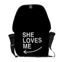 She loves me (left) -.png messenger bag