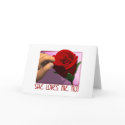 She Loves Me Not Gifts card