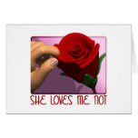 She Loves Me Not Gifts Greeting Card
