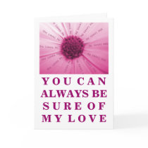 "She Loves Me" Pink Daisy Valentine's Day Card