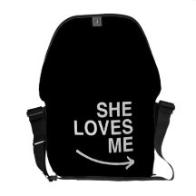 She loves me (right) -.png courier bag
