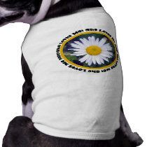 She Loves Me, She Loves Me Not Dog Shirt pet clothing by CreatureCreations She Loves Me, She Loves Me Not Dog Shirt pet clothing