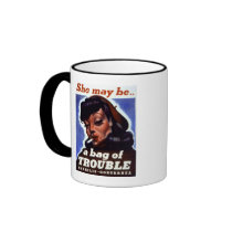 "She might be a bag of trouble" WWII STD Image Coffee Mugs