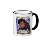 "She might be a bag of trouble" WWII STD Image Coffee Mugs