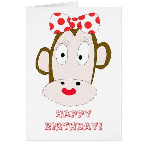 Monkey Birthday Card Template she monkey birthday card template zazzle Monkey Birthday Card Template she monkey birthday card template zazzle