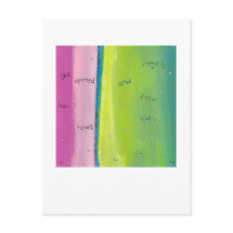 She Opened her Heart and Angels Flew Out art postcards