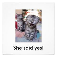 She said yes! custom invite