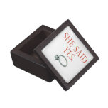 She Said Yes Groom Engagement Premium Jewelry Boxes