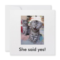 She said yes! custom invite