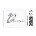 She said yes... postage by kandice_krenek She said yes... postage