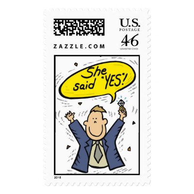 She said yes! stamp