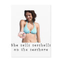She sells seashells on the seashore postcards