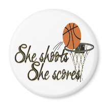 She Shoots...She Scores magnets by MishMoshTees She Shoots...She Scores magnets