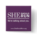 She Should Run buttons by WCFonline She Should Run buttons