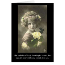 She smiled confidently, knowing for ... cards