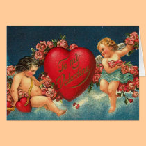 She Walks in Beauty Valentine Card cards