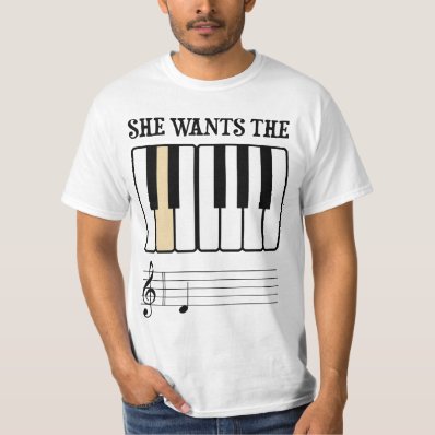 She Wants the D Piano Music T-shirt